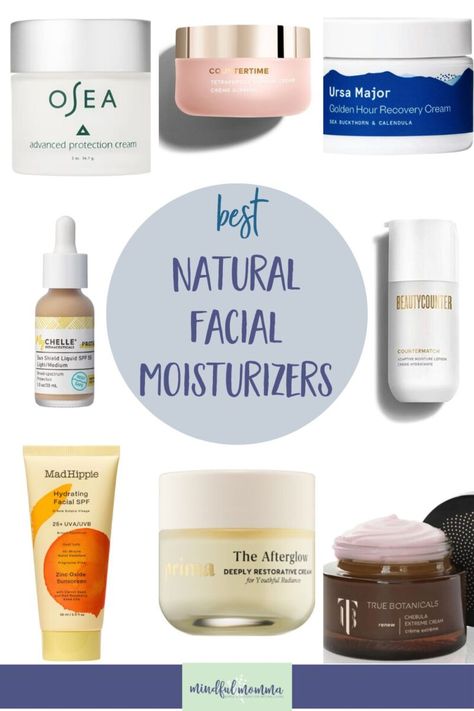 These natural & organic moisturizers help to hydrate and soften dry skin using safe, non-toxic ingredients. Find natural moisturizers for day or nighttime use, plus moisturizers with sun protection. via @MindfulMomma Non Comedogenic Moisturizer, Skincare On A Budget, Natural Facial Moisturizer, Organic Face Moisturizer, Hydration Tips, Natural Face Moisturizer, Enhance Beauty, True Botanicals, Travel Skincare