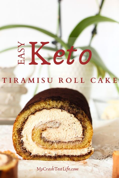 This delicious and unbelievably easy Keto Tiramisu Roll Cake recipe is made with a quick gluten-free coffee-soaked sponge cake, sweet and creamy mascarpone (no raw eggs!), and cocoa powder dusted on top. It requires only 30 minutes and can be made in advance! Keto Napoleon Cake, Keto Tiramisu Cheesecake, Keto Sponge Cake Recipe, Keto Tiramisu Recipe Easy, Keto Breakfast Cake, Easy Keto Cake Recipes, Keto Swiss Roll, Keto Eclair Cake, Keto Tiramisu Recipe