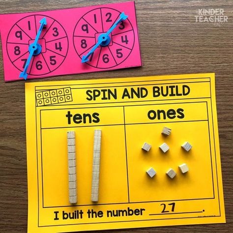 Place Value Math Center activities to teach students how to write, model and draw 2-digit numbers using tens and ones. Math Centres Grade 1 Number Sense, Numbers To 30 Activities, Year 1 Maths, Math Center Games, Decomposing Numbers, Continuous Provision, Math Place Value, Math Intervention, Math Center Activities