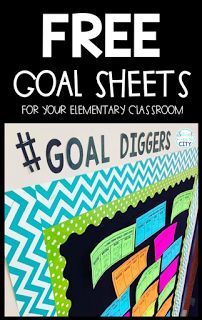 Elementary classroom goal setting + a FREEBIE! | School and the City Goal Setting Bulletin Board Elementary, Goal Setting In The Classroom, Math Goal Setting For Students, Goal Setting Middle School, Goal Setting For Middle School Students, Online School Supplies, Goal Setting Bulletin Board, Student Goal Setting Elementary Data Binders, Smart Goal Setting For Students