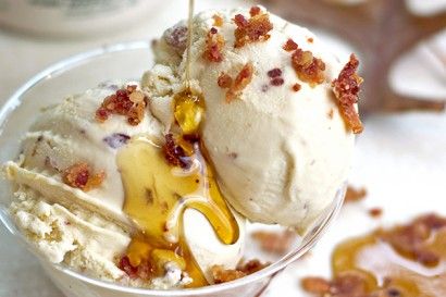 Maple Bacon Ice Cream Recipe, Maple Bacon Ice Cream, Maple Ice Cream, Bacon Ice Cream, Custard Ice Cream, Cream Custard, Yummy Desserts Easy, Yogurt Ice Cream, Homemade Ice Cream Recipes