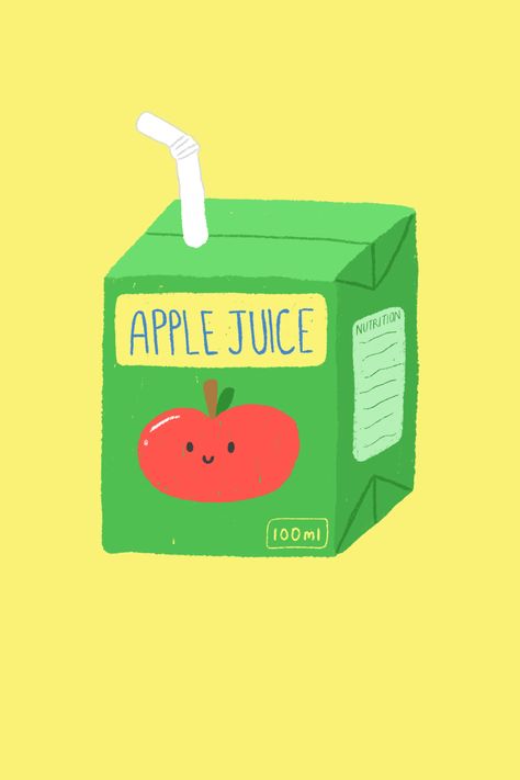 Apple Juice Carton, Cute Digital Art, Juice Carton, Apple Stickers, Juice Boxes, Birthday Planning, Gothic Anime, Ceramics Projects, Black Aesthetic Wallpaper