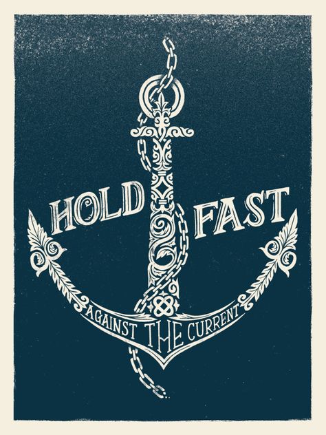 Anchor Meaning, Hold Fast Tattoo, Calligraphy Fonts Alphabet, Anker Tattoo, Pirates Life, Anchor Tattoos, Hand Lettering Inspiration, Engraving Illustration, Hold Fast