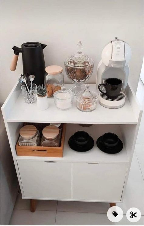 Esthetician Room, Home Nail Salon, Nail Salon Decor, Home Coffee Stations, Nail Salon Design, Home Coffee Bar, Coffee Bar Home, Nail Room, Casa Vintage