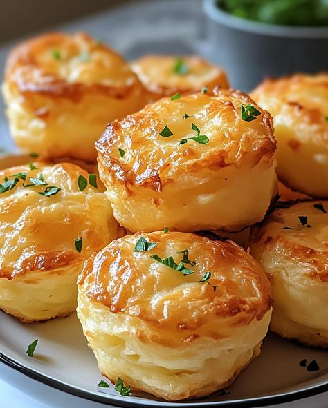 Cheesy Mashed Potato Puffs are a fun and delicious way to transform simple mashed potatoes into crispy, cheesy bites of joy. These mini puffs are perfect for breakfast, a snack, ... Read more Mash Potato Breakfast, Thanksgiving Potato Appetizers, Easy Potato Meal Recipes, Food To Go With Mashed Potatoes, Potatoe Puff Recipes, Simple Thanksgiving Food Ideas, Crispy Potato Puffs, Mash Potato Bites, Cheesy Mash Potatoe Puffs