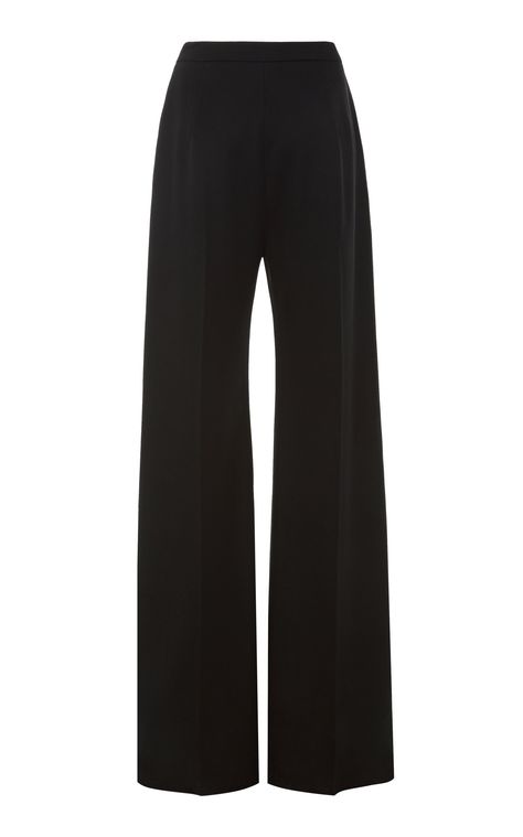 Black Formal Pants, Elegant Black Pants, Black Wide Pants, Aesthetic Clothes Png, Pants Png, Clothing Png, Png Clothes, Outfit Png, Wool Crepe