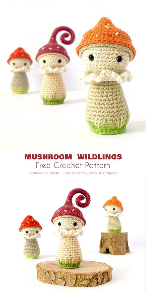 Mushroom And Fairy, Crochet Fairy, Crochet Mushroom, Crochet Plant, Crochet Design Pattern, Crochet Amigurumi Free Patterns, Crochet Amigurumi Free, Crochet Fall, Fun Crochet Projects