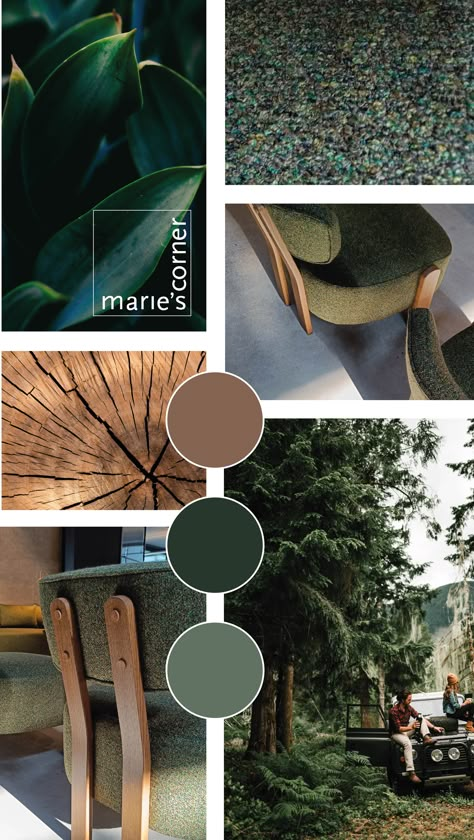 Mood Board For Landscape Design, Biophilic Design Mood Board, Biophilic Design Color Palette, Sustainable Moodboard, Dark Green Moodboard, Wood Moodboard, Forest Moodboard, Landscape Mood Board, Sheet Composition