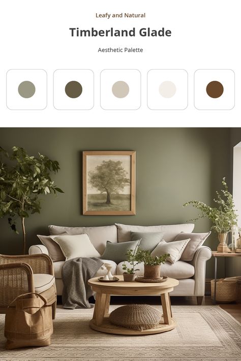 Organic Modern Green Living Room, Sage Green And Beige Living Room, Sage Green And Cream Living Room, Earthy Color Palette Living Room, Brown And Green Living Room, Uni Room Ideas Uk, Olive Living Rooms, Sage Living Room, Uni Room Ideas