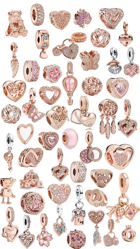 #pandora Pandora Rose Charm, Pandora Rose Gold Bracelet, Pandora Charms Rose Gold, Pandora Summer, Pandora Christmas, Pandora Bracelet Charms Ideas, Pandora Bracelet Designs, Pandora Rose Gold, Pandora Earrings