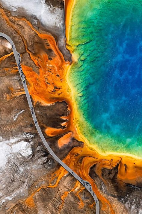 Grand Prismatic, Aerial Images, Drone Images, My Portfolio, Fine Art Photo, Yellowstone National, Aerial Photography, Yellowstone National Park, Abstract Oil