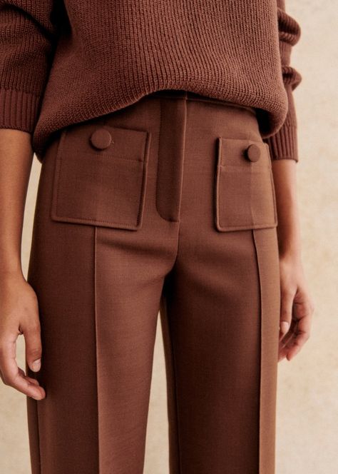 Women Trousers Design, Trousers Details, Causal Outfits, Wool Clothing, Mens Pants Fashion, Causual Outfits, Denim Design, Upcycle Clothes, Parisian Style