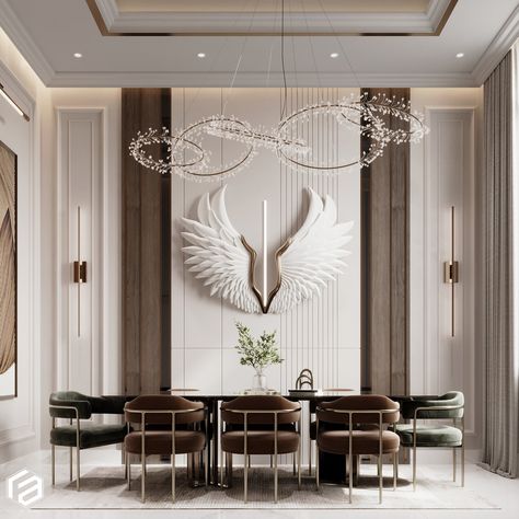 NEO CLASSIC DINNING ROOM Modern Classic Interior Design Luxury, Modern Neo Classical Interiors, Neo Classical Interiors, Modern Classical Interior, Classic Interior Design Luxury, Modern Classic Interior Design, Neoclassical Interior Design, Dining Room Decor Modern, Modern Classic Interior