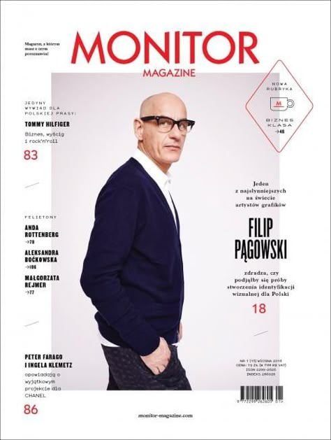 New cover Monitor magazine; “Poland’s first magazine dedicated to premium lifestyle content. Thoughtful selection of typeface and quality photography, along with its ordered, comprehensive book-style layout significantly distinguishes this title from other magazines on the Polish market. Its particular style and unique character may well make it a collector’s item.” Publisher: Kustra Group Editor in […] Magazine Cover Ideas, Magazine Design Cover, Front Cover Designs, Cover Layout, Book And Magazine Design, Layout Editorial, Magazine Layouts, Graphics Layout, Magazine Layout Design