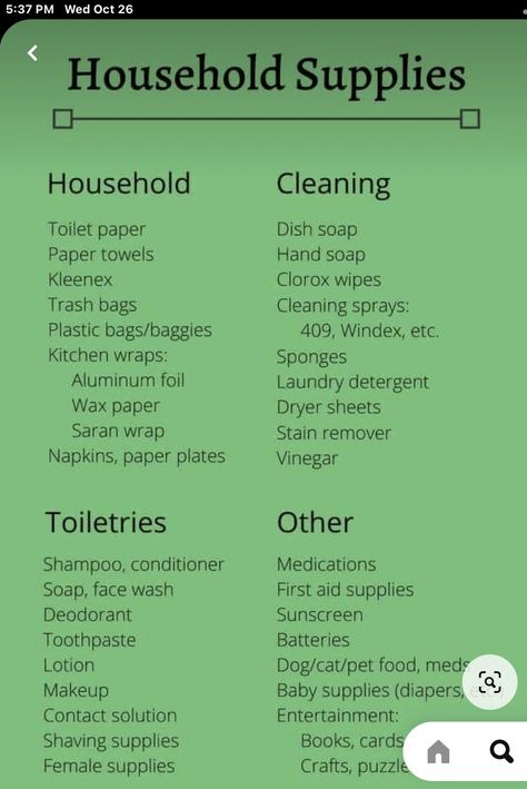 Emergency Stockpile List, Household List, Stockpile List, Household Management Binder, 2024 Budget, First Home Checklist, Groceries List, Household Cleaning Schedule, Family Management