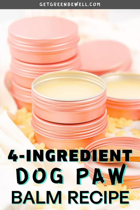 DIY dog paw balm recipe can be made in 10 minutes using natural ingredients. Use this homemade balm for dry, cracked paws. Diy Dog Paw Balm, Paw Balm Recipe, Homemade Balm, Dog Paw Care, Dog Balm, Dog Paw Balm, Pet Remedies, Pet Treats Recipes, Easy Dog Treat Recipes