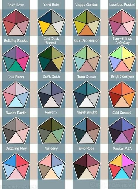 Palette Challenge, Color Mixing Chart, Color Palette Challenge, Color Schemes Colour Palettes, Bedroom Wall Paint, Wall Paint Designs, Pola Sulam, Color Palette Design, Color Psychology