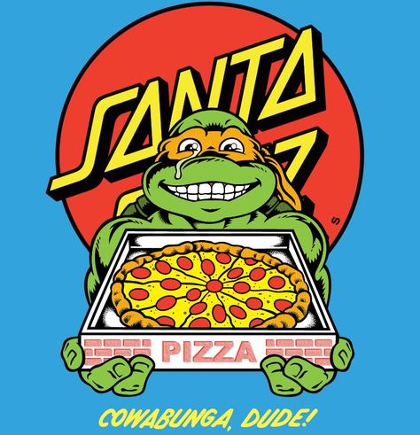 We're soooo stoked on this collection! The artwork is a rad mix of classic Teenage Mutant Ninja Turtle stuff and some newer graphics to be sure to have something for everyone! The first TMNT pro decks feature a board for each character (Michealangelo, Don Santa Cruz Stickers, Ninja Stickers, Pizza Art, 2160x3840 Wallpaper, Ninja Turtles Artwork, Skate Art, Teenage Mutant Ninja Turtle, Skateboard Art, Décor Diy