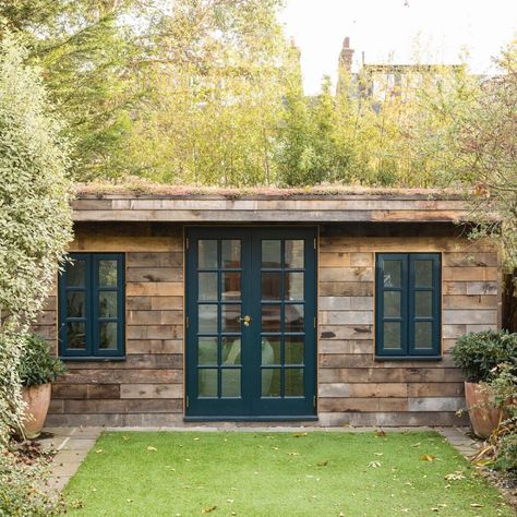 Outbuilding Ideas, Brick Shed, Garden Office Shed, Garden Workshop, Garden Room Ideas, Garden Home Office, Garden Cabins, Secret Hideaway, Studio Shed