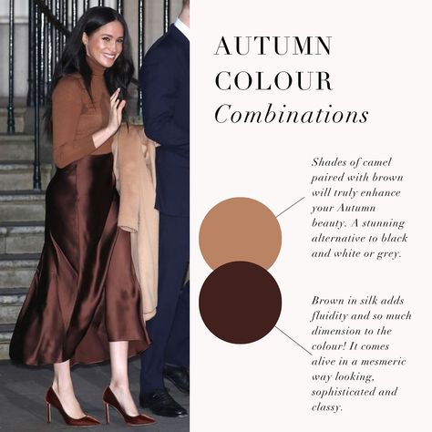 Autumn Palette inspiration for all of the Autumn beauts 🍂 . #coloranalysis #colouranalysis #autumnpalette #softautumn #trueautumn #darkautumn #deepautumn #coloranalyst Autumn Colour Combinations, Deep Autumn Makeup, Wardrobe Color Guide, Deep Autumn Palette, Theatrical Romantic Style, Autumn Color Palette Fashion, Deep Autumn Color Palette, Autumn Color Palette, Autumn Palette