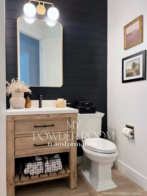 20 top Powder Room Accent Wall ideas in 2024 Powder Bathroom Ideas, Small Half Bathroom, Small Half Bath, Half Bath Ideas, Half Bathroom Decor, Half Bath Remodel, Powder Room Remodel, Kid Bathroom, Bathroom Accent Wall