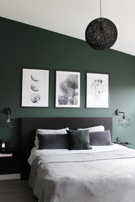 Green Bedroom Walls, Sf Apartment, Green Bedroom Decor, Bedroom 2024, Bedroom Makeovers, Bedroom Wall Colors, Bedroom Decor Inspiration, Basket Wall, Green Walls