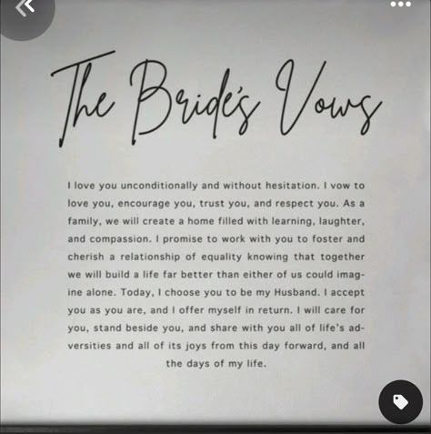 Brides Vows, Simple Wedding Vows, Hanging Decor Wedding, Quotes Him, Vows To Husband, Wedding Vows Quotes, Conversation Ideas, Vow Examples, Vows Quotes