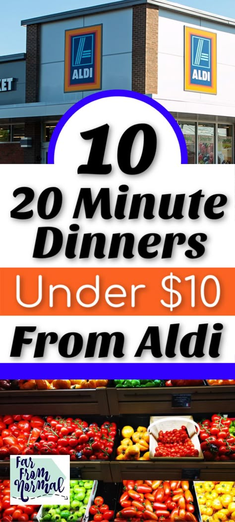 Aldi Dinners, 10 Dollar Meals, Aldi Meals, Cheap Meal Plans, Frugal Meal Planning, Aldi Meal Plan, 20 Minute Dinners, Aldi Shopping, Aldi Recipes