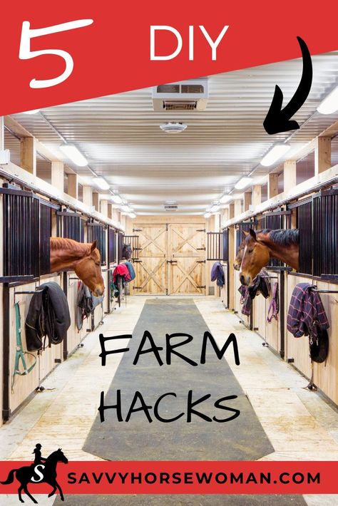 Horse Farm Ideas Stables, Horse Farm Hacks, Small Horse Farm, Stable Hacks, Horse Hacks Diy Ideas, Horse Stall Hacks, Horse Show Hacks, Farm And Ranch Hacks, Dollar Store Horse Hacks