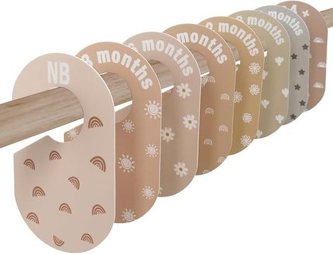 Amazon.com: eoscasely Baby Closet Divider, Baby Wardrobe Organizer, Double-Sided Minimalist Cute Design, Nursery Decor Clothes Hanger Dividers for Sorting 8 Sizes from Newborn to 12+ Months : Baby Hanger Dividers, Clothing Organization, Mom Box, Organize Clothes, Baby Closet Organization, Groomsmen Proposal Gifts, Baby Closet Dividers, Wardrobe Organizer, Groomsmen Gift Set