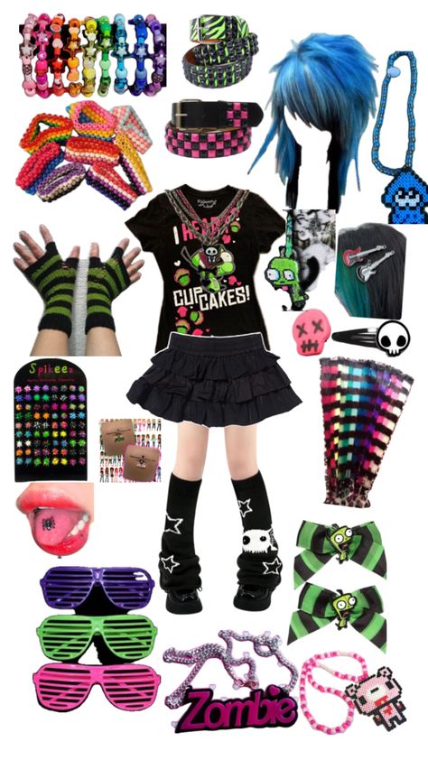 DO NOT COPY THE WHOLE BOARD!!! Scene Aesthetic Outfits, Scene Kid Outfits, Scenemo Outfits, Scene Outfit Ideas, Scene Fits, Scene Emo Fashion, Kid Core Outfits, Emo Scene Outfits, Scene Clothing