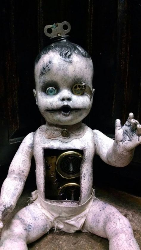 Creepy Steampunk, Creepy Baby Dolls, Steampunk Dolls, Creepy Toys, Creepy Stuff, Creepy Doll, Scary Dolls, Haunted Dolls, Ange Demon