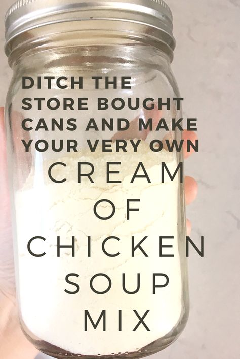 Homemade Cream of Chicken Soup Mix Recipe – Sweet Frugal Life Cream Of Chicken Soup Mix Recipe, Soup Mix Recipes, Homemade Soup Mix, Homemade Cream Of Chicken Soup, Homemade Cream Of Chicken, Dry Soup Mix, Homemade Dry Mixes, Homemade Spice Mix, Recipe Cookies