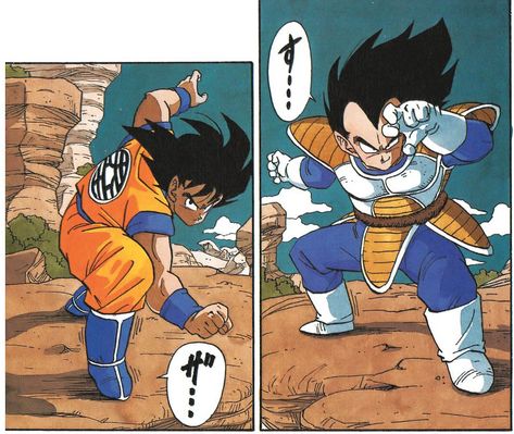 Goku vs. Vegeta Goku Manga, Dbz Manga, Dragon Ball Tattoo, Goku Vs, Dragon Ball Super Goku, Goku And Vegeta, Dragon Ball Image, Dragon Balls, Dragon Ball Super Manga