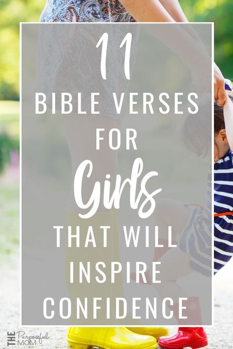 11 Bible verses for girls that will inspire confidence - See what Scripture says about strength and confidence for our daughters! Plus beautiful printable Bible verse cards to remind them of their worth in Jesus! New Baby Girl Cards, Bible Verse For Daughter, Bible Verses About Children, Legacy Bible, Verses About Children, Bible Verses About Family, Bible Quotes For Teens, Verses About Family, Baby Bible Verses