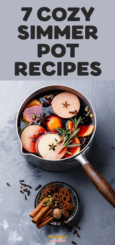 As the weather starts to turn colder, there's nothing quite like the warmth and comfort of a cozy home. And what better way to create that ambiance than with some simmer pot recipes - or stovetop potpourri, as some call it. With just a few simple ingredients, you can fill your home with the scents of cinnamon, orange, and cloves, or fresh herbs like rosemary and thyme. Stove Top Potpourri Recipes Winter, Fall Scented Simmer Pot, Rosemary Stovetop Potpourri, House Simmer Pot, Stovetop Smell Good, Simple Potpourri Recipes, Fall Stove Top Simmers, Home Potpourri Stove, Fruit Simmer Pot