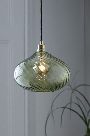 Green Pendant Light, Glass Ceiling Lights, Living Room Green, Flush Ceiling Lights, Glass Pendant Light, Bedroom Lighting, Ceiling Pendant, Room Lights, Light Fittings