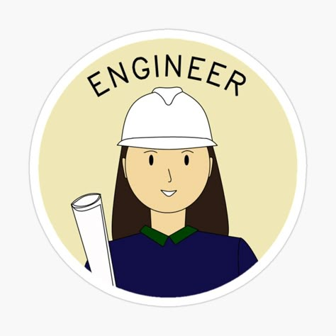 Civil Engineering Sticker, Civil Engineering Wallpaper Aesthetic Girl, Engineer Photo, Engineering Stickers, Civil Engineering Logo, Engineer Drawing, Engineering Prints, Engineer Cartoon, Engineering Aesthetic