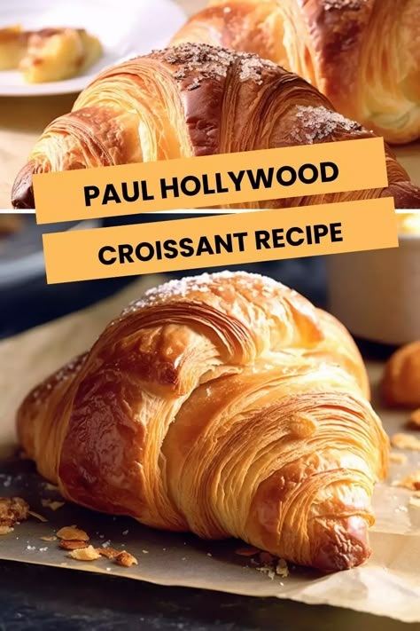 Crossiant Recipes, Paul Hollywood Recipes, British Baking Show Recipes, British Bake Off Recipes, Bake Off Recipes, Croissant Bread, Homemade Croissants, British Baking Show, Croissant Recipe