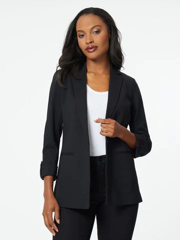 Discover the perfect blend of style and comfort with Jones New York's versatile collection. Compression Jacket, Womens Business Professional, Office Wear Dresses, Wing Collar, Jean Shirt Dress, Dress Jacket, Notch Collar, Business Professional, Professional Women