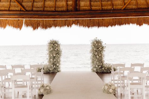 Dreams Vista Cancun in Cancun, MX Venue: ocean deck palapa Dreams Vista Cancun Wedding, Dreams Vista Cancun, Palapa Wedding, Sayulita Wedding, Cancun Wedding, Wedding 2024, Wedding Aesthetic, Mexico Wedding, Resort Style