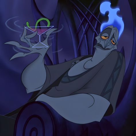 From animated Disney film, “Hercules” (1997). Hercules Disney Aesthetic, Hercules Disney Hades, Disney Villains Aesthetic, Hades Hercules Disney, Monsters Costumes, Hades From Hercules, Disney Hades, Hades Hercules, Hercules Movie