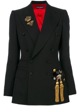 embellished blazer Embellished Blazer, Military Blazer, Military Jackets, Dolce Gabbana Jacket, Embellished Jacket, Military Style Jackets, Blazer Designs, Blazer Black, Military Style