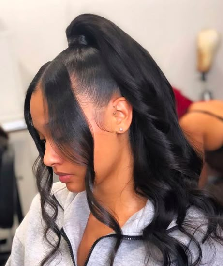 This soft and sleek ponytail styled by @myieshadenise is giving us all the feels❤️ Concert Hairstyle, Baddie Hair, Classy Hair, Black Ponytail, High Ponytail Hairstyles, Weave Ponytail Hairstyles, Sleek Ponytail Hairstyles, Weave Ponytail, Black Ponytail Hairstyles