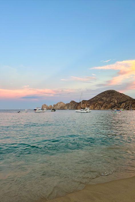 Mexico, Cabo, Cabo San Lucas, summer, sunset, travel, ocean, beach, paradise, aesthetic, swim, boat, sunrise💖💖 Cabo Spring Break Aesthetic, Los Cabos Mexico Aesthetic, Cabo Vacation Aesthetic, Cabo Mexico Aesthetic, Mexico Trip Aesthetic, Travel Aesthetic Mexico, Cabo Itinerary, Riu Santa Fe Cabo San Lucas, Cabo San Lucas Aesthetic