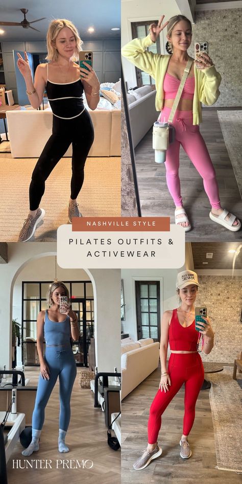 Check out these cute workout outfit ideas for women! From Pilates to Yoga, and all your activities, these matching sets are not only super comfy but also aesthetic. Choose from black, red, pink, or blue! Whether you're going for a classy look or keeping it casual, there’s a set for every style. Great for everyday wear and moms on the go! Pilates Outfit | Active Wear Outfits | Workout Clothes | Hunter Premo Winter Pilates Outfit, Pilates Outfits For Women, Styled Athleisure, Workout Outfit Ideas, Pilates Outfits, Hunter Premo, Boys Fall Fashion, Pilates Outfit, Pilates Classes