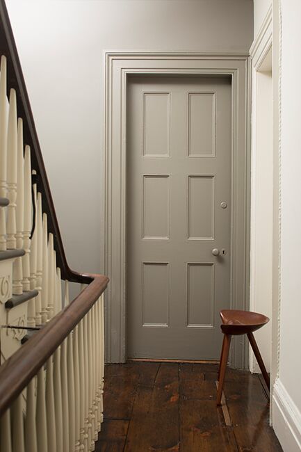 Ideas for Beautifully Painted Hallways - Benjamin Moore's Pashmina AF-100. Via @benjamin_moore Best Hallway Paint Color, Hall Paint Colors, Red Feature Wall, Entryway Paint, Painted Hallway, Hallway Paint Colors, Hall Painting, Hallway Paint, Bold Paint Colors