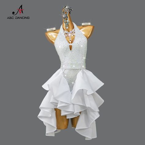 Smarter Shopping, Better Living! Aliexpress.com Latin Dance Dresses For Competition, Ballroom Practice Wear, Ballroom Dance Outfits, Dancesport Costume, Salsa Dancing Outfit, Pretty Dance Costumes, Dance Comp, Dance Competition Dress, Dress Professional