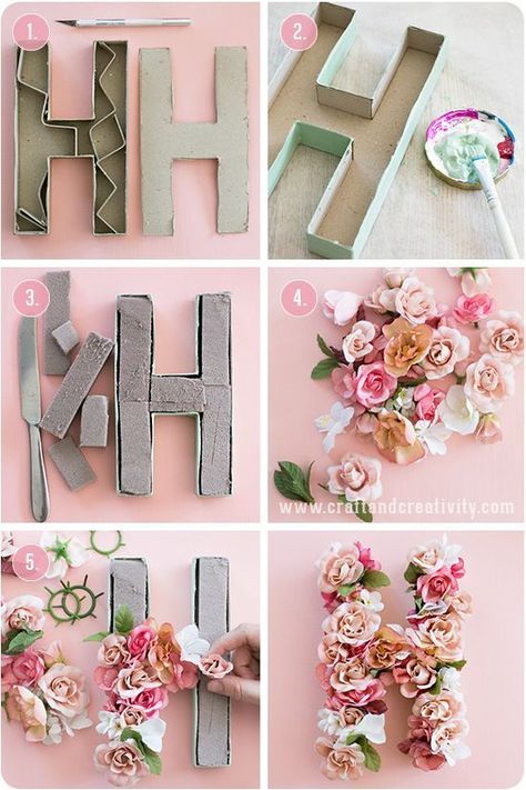 10 SUMMER DIY PROJECTS YOU MUST TRY | Tutorials | Cute DIY Crafts | Floral Letters | Floral DIY | Wonder Forest Floral Letters Diy, Cute Diy Crafts, Hadiah Diy, Săpunuri Handmade, Paper Mache Letters, Kraf Kertas, Summer Diy Projects, Diy Letters, Wooden Letter