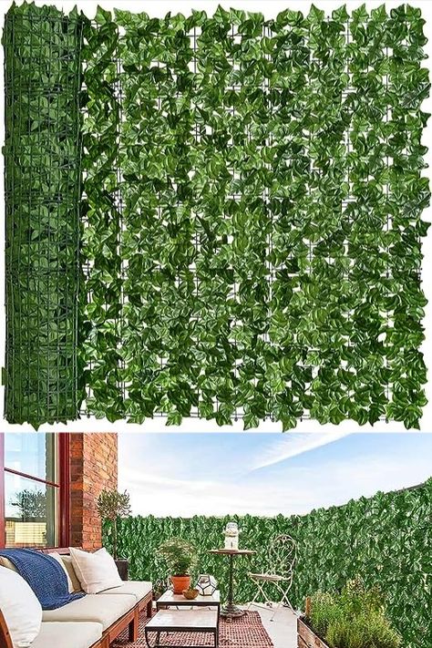 DearHouse Artificial Ivy Privacy Fence Wall Screen, 59x236.2inch Artificial Hedges Fence and Faux Ivy Vine Leaf Decoration for Outdoor Garden Decor #affiliate Ivy Privacy Fence, Wall Screen, Privacy Fence Screen, Artificial Hedges, Fence Wall, Ivy Vine, Leaf Decoration, Fence Screening, Summer Loving